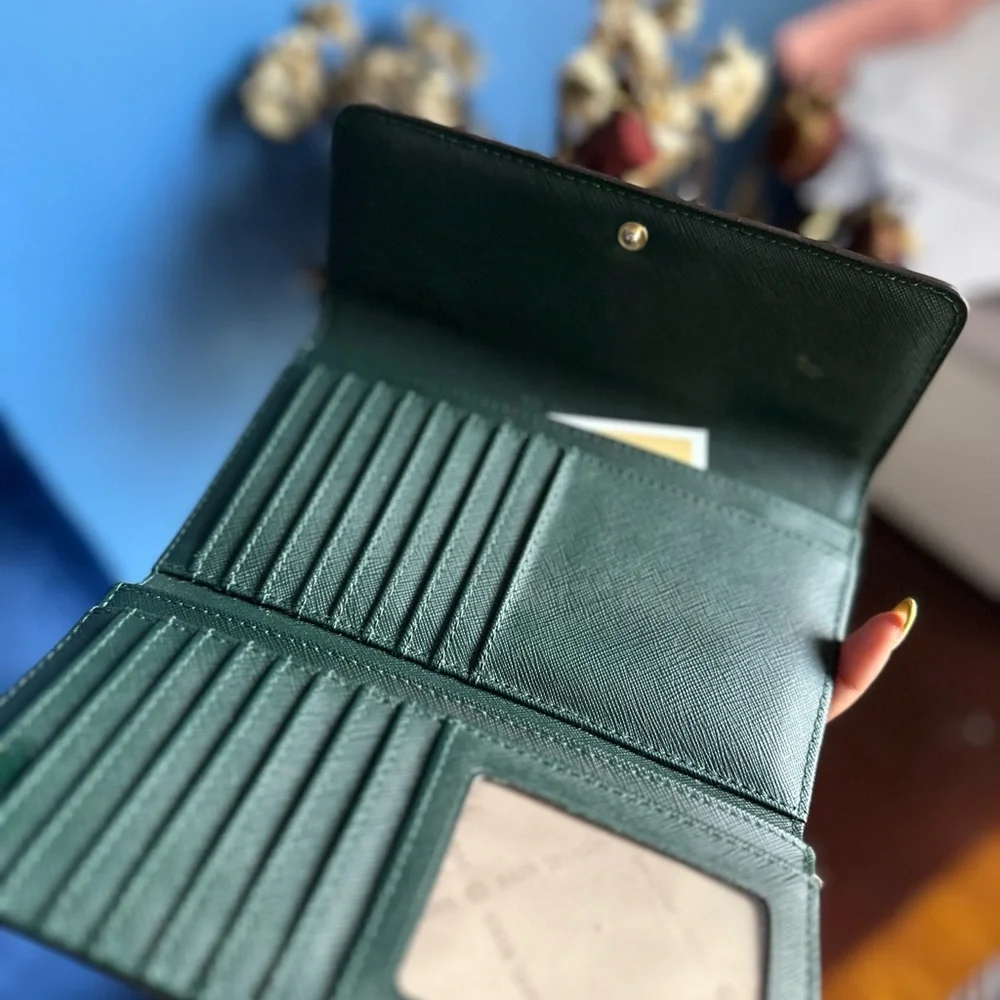 MICHEAL KORS GREEN GOLD BAG WALLET - Picture 11 of 11
